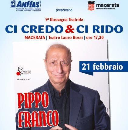 Pippo Franco al Lauro Rossi per l’ANFFAS