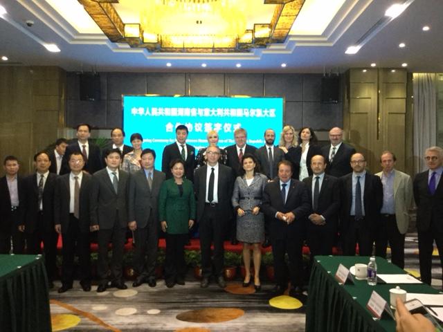 delegazioni della Regione Marche e del Governo della Provincia dell'Hunan