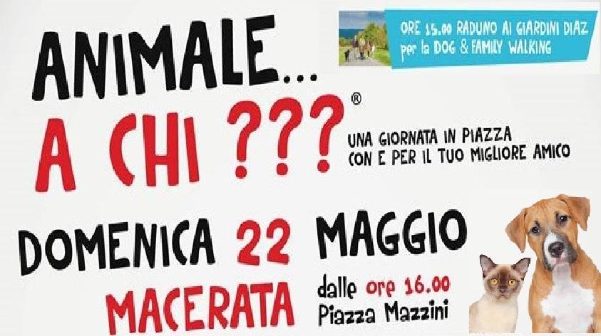 Macerata, domenica 22 in piazza con i nostri amici animali