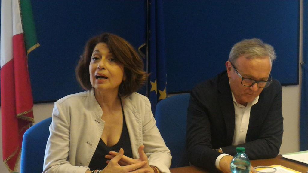 Il prefetto Roberta Preziotti e il sindaco di Treia Franco Capponi