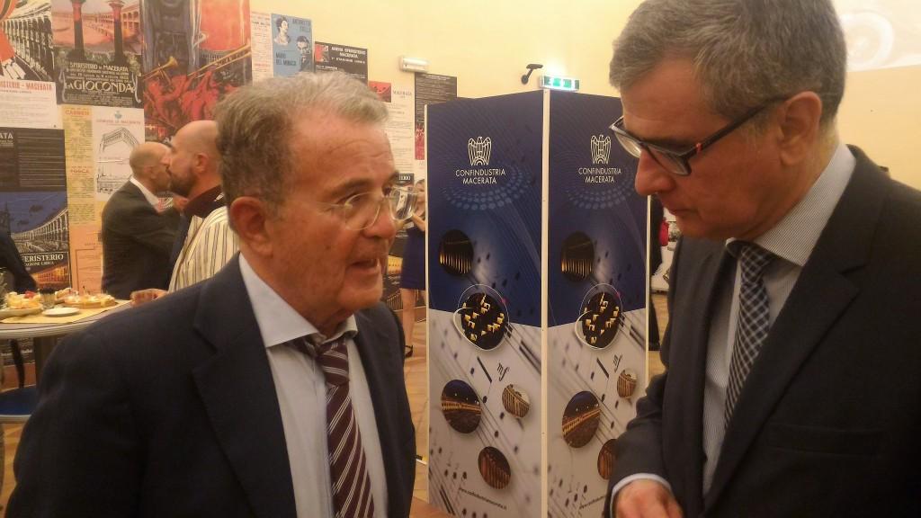 Romano Prodi e il questore Giancarlo Pallini
