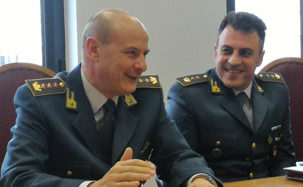Il Comandante Provinciale Amedeo Gravina e il Comandante della Tributaria Andrea Magliozzi