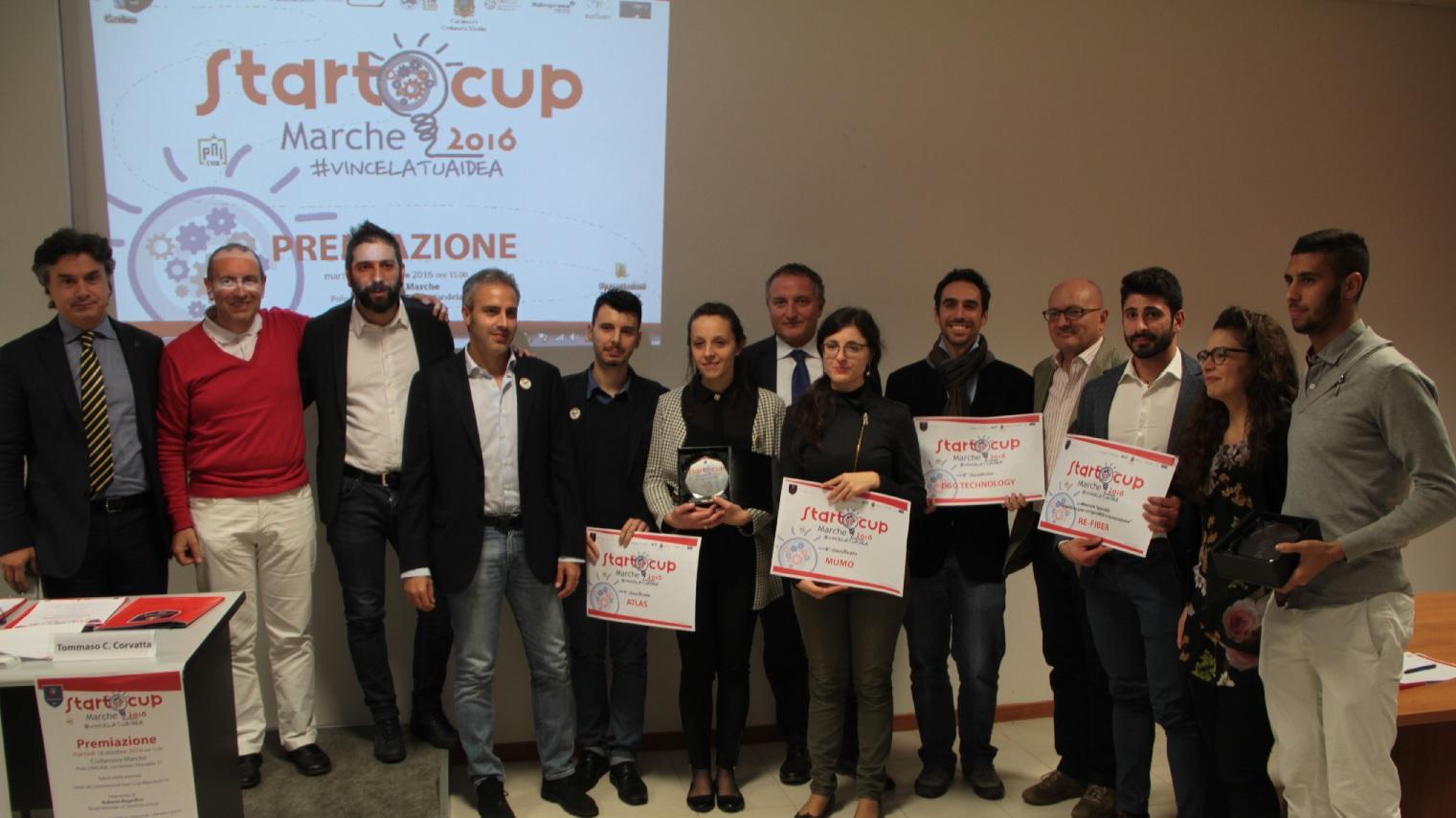 Unicam, a Civitanova premiati i vincitori di Start Cup Marche 2016