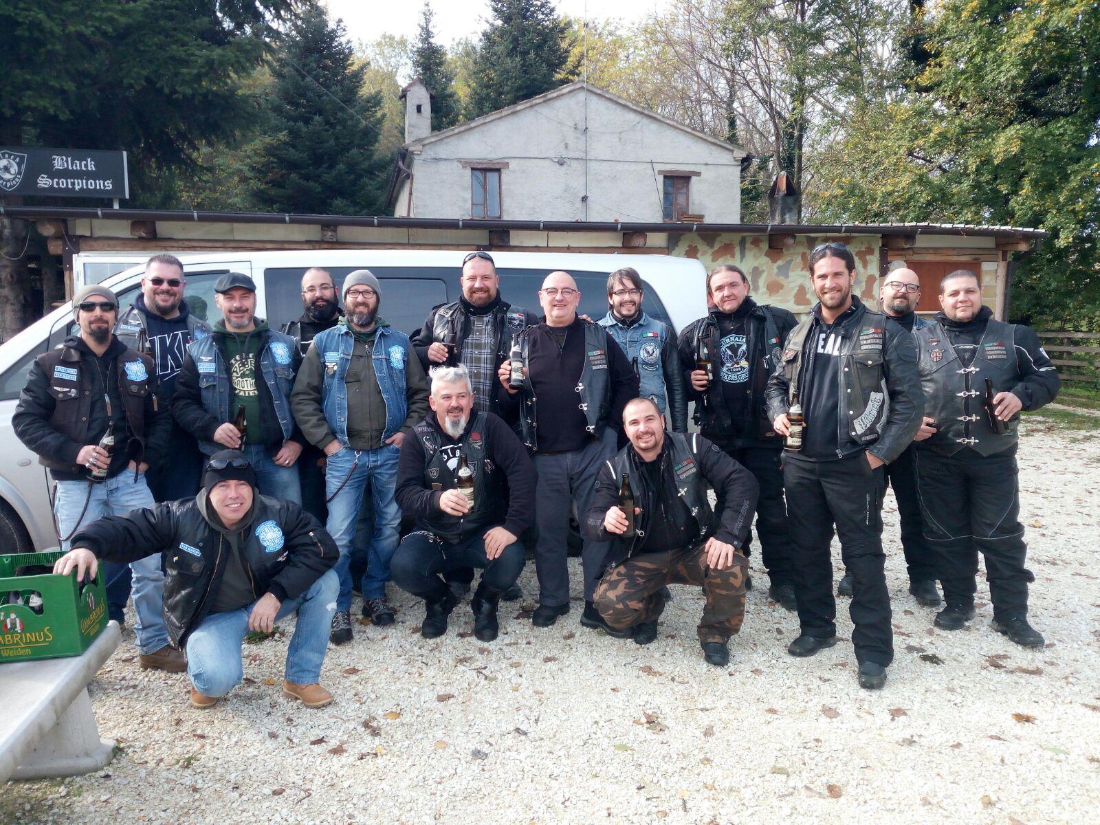 Bikers a San Severino Marche per portare solidarietà ai terremotati