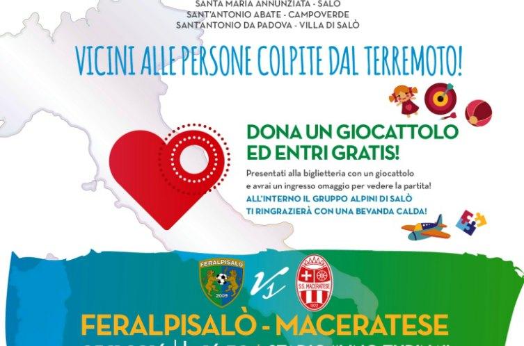 Feralpisalò-Maceratese nel segno della solidarietà di tifosi e alpini