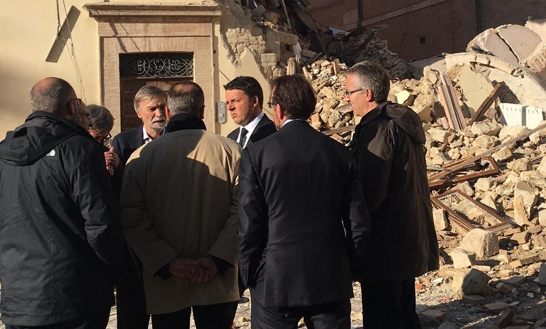 Matteo Renzi mercoledì a Macerata con i sindaci dei comuni terremotati