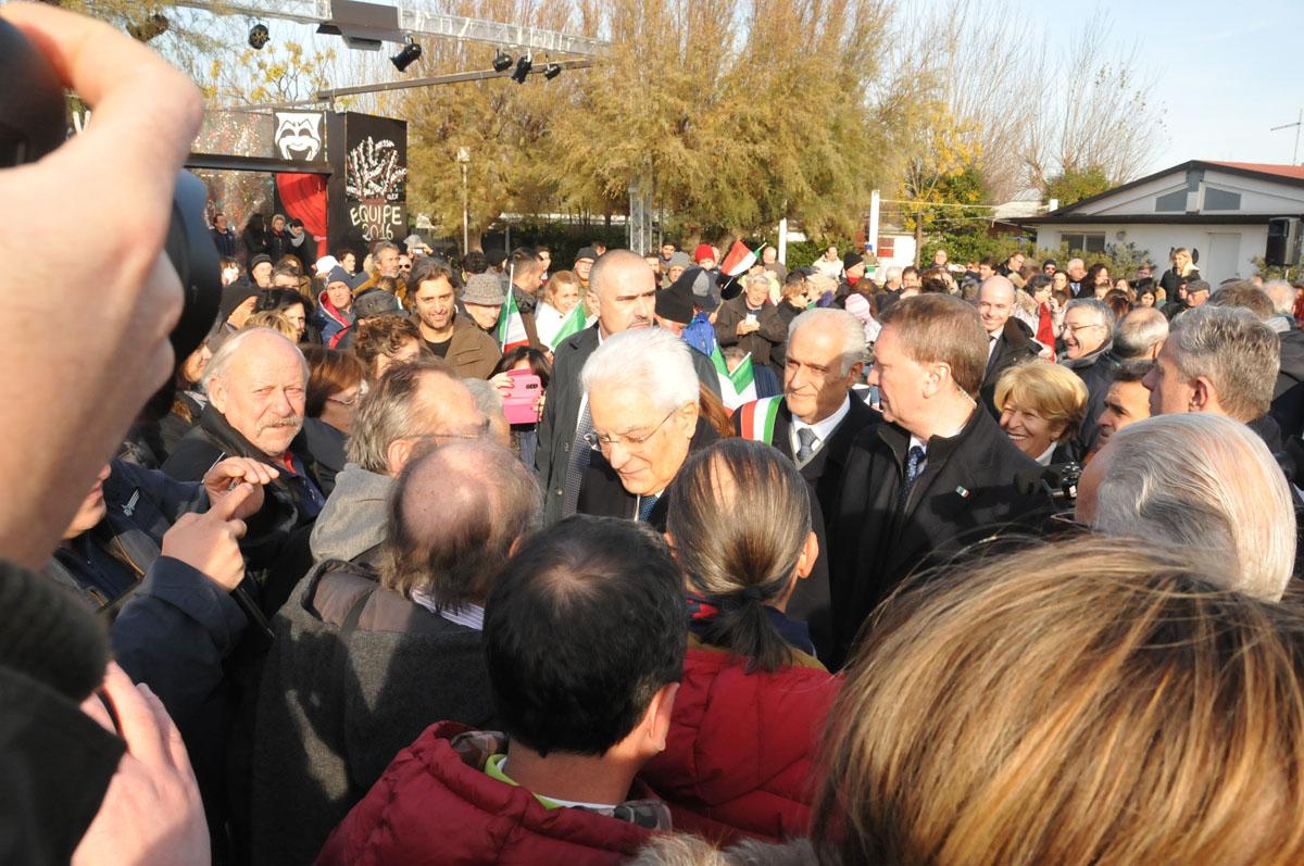 Il Presidente della Repubblica tra gli sfollati a Porto Recanati e Porto Sant’Elpidio