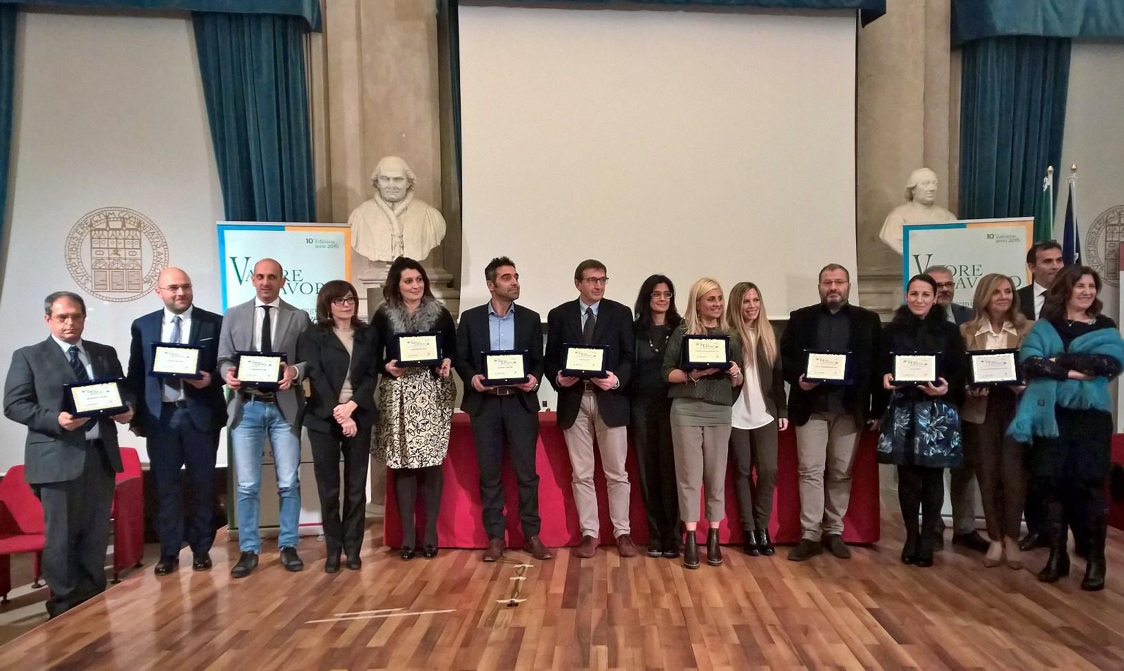 Consegnati i riconoscimenti della 10ª edizione del Premio Valore Lavoro