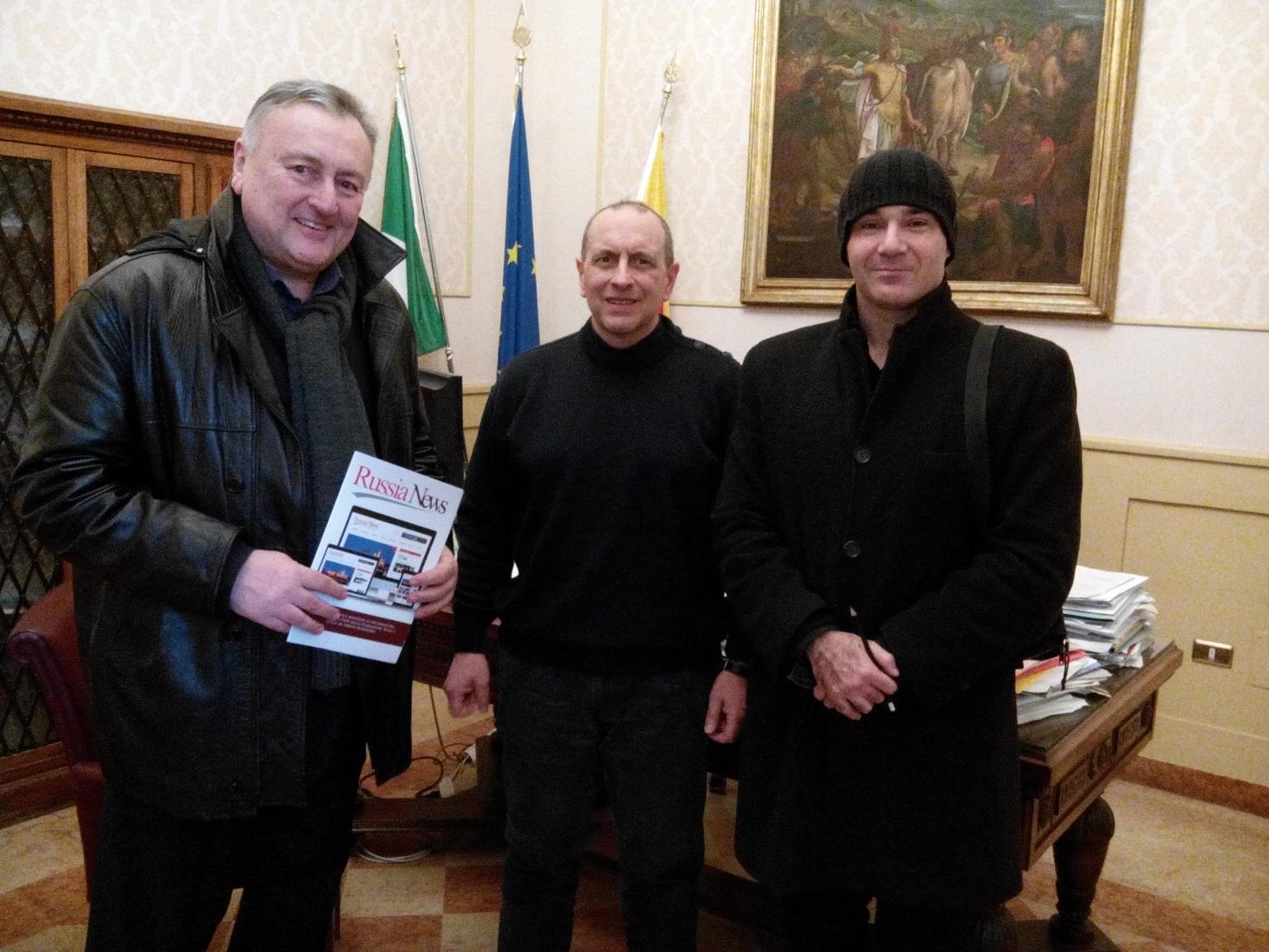 Civitanova Marche, incontro del sindaco Corvatta con Russia News