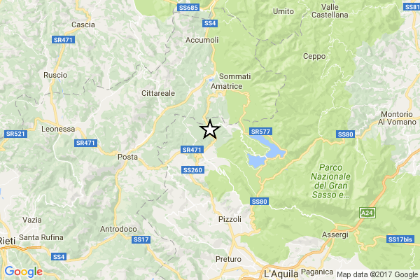 Terremoto, forte scossa di magnitudo 5.3 alle 10.25 nella zona del 24 agosto