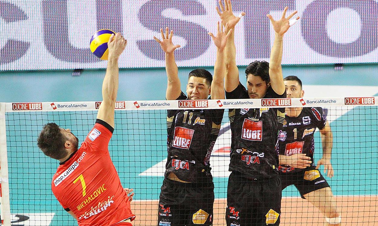 Lube-Vibo Valentia 3-0 ed è Final Four di Coppa Italia