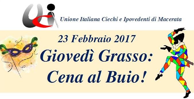 Cena al buio, un giovedì grasso diverso con l’Unione Ciechi e Ipovedenti