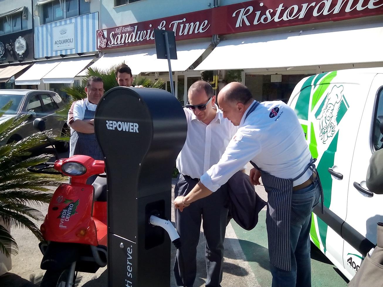 Civitanova Marche, realizzata colonnina per rifornimento auto elettriche