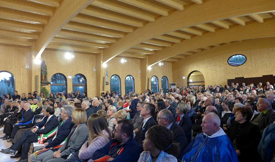 Treia, nuova chiesa in legno al Santuario del SS. Crocifisso