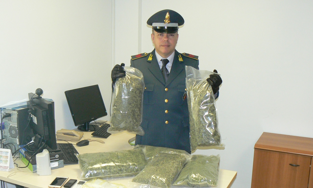 Civitanova Marche, Finanza sequestra oltre 3 kg di marijuana