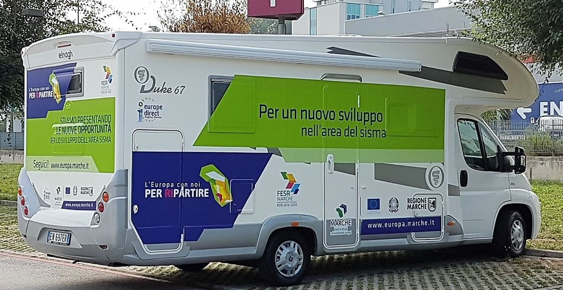 Il tour del camper informativo sulle opportunità post sisma