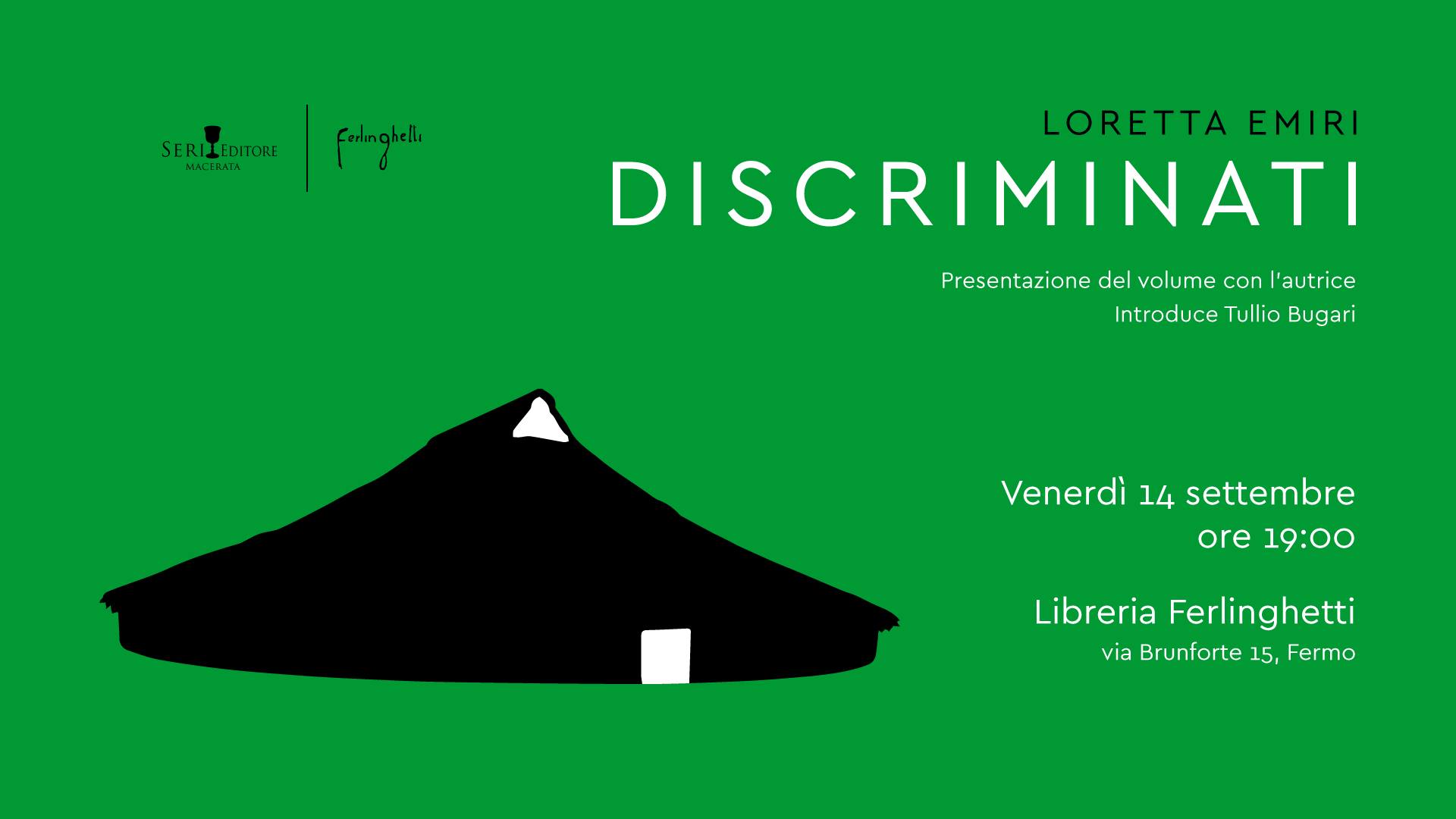 Fermo, Loretta Emiri presenta “Discriminati” alla Ferlinghetti