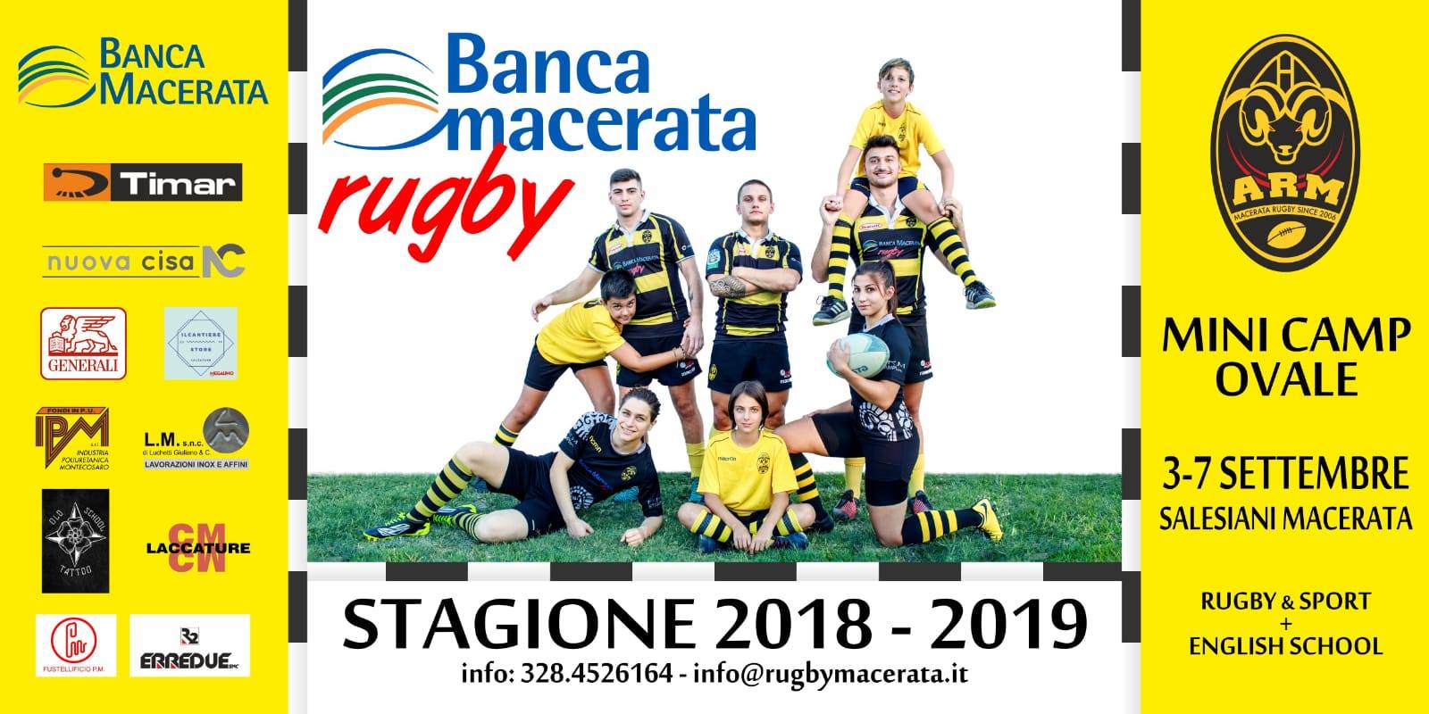 Macerata Rugby, mini camp per assaporare la palla ovale