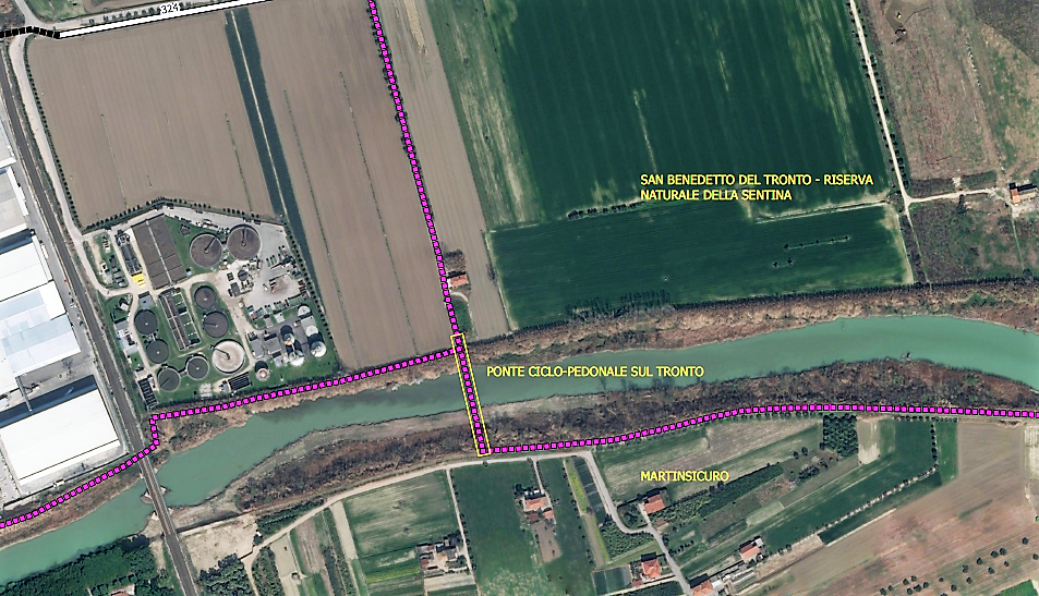 Ciclovia Adriatica, accordo per il ponte sul fiume Tronto