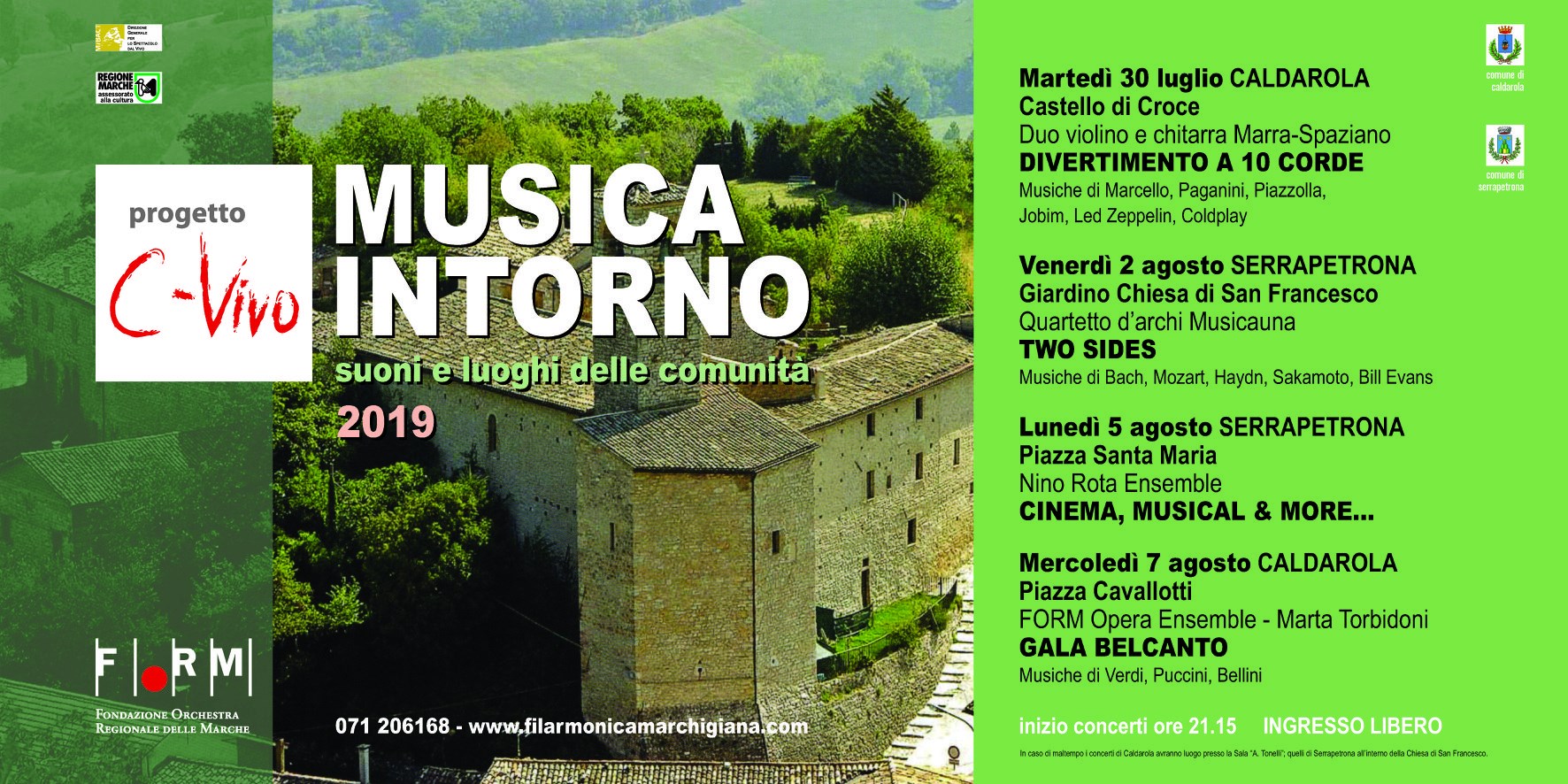 Musica e cinema, concerto della FORM a Serrapetrona