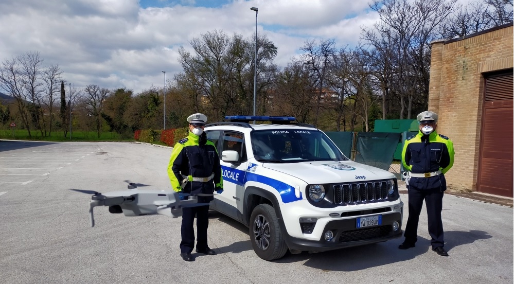 San Severino Marche, controlli con telecamere e drone