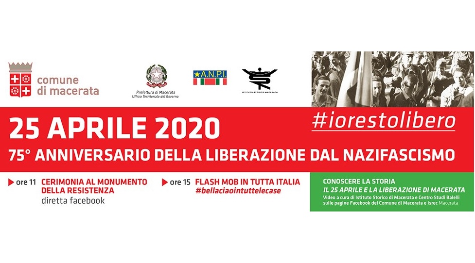 Macerata, 25 aprile con iniziative senza pubblico e sui social