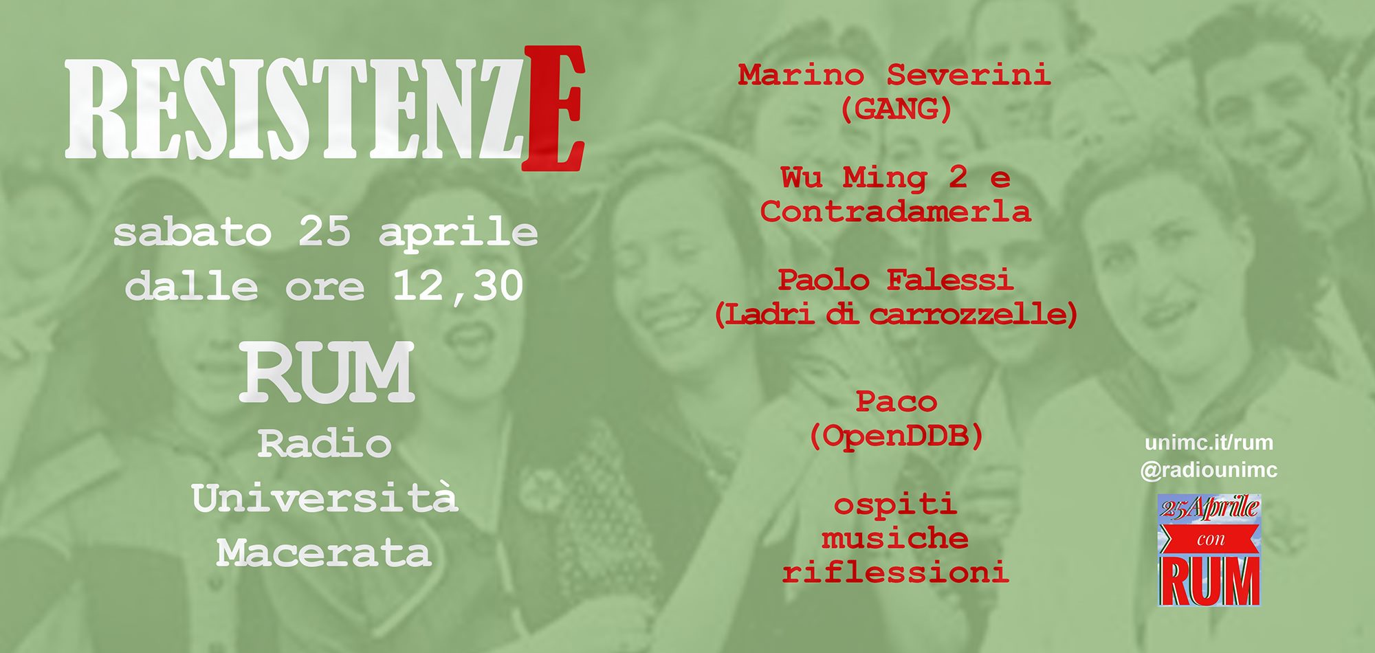 “Resistenze”, il 25 aprile di RUM Radio Università Macerata