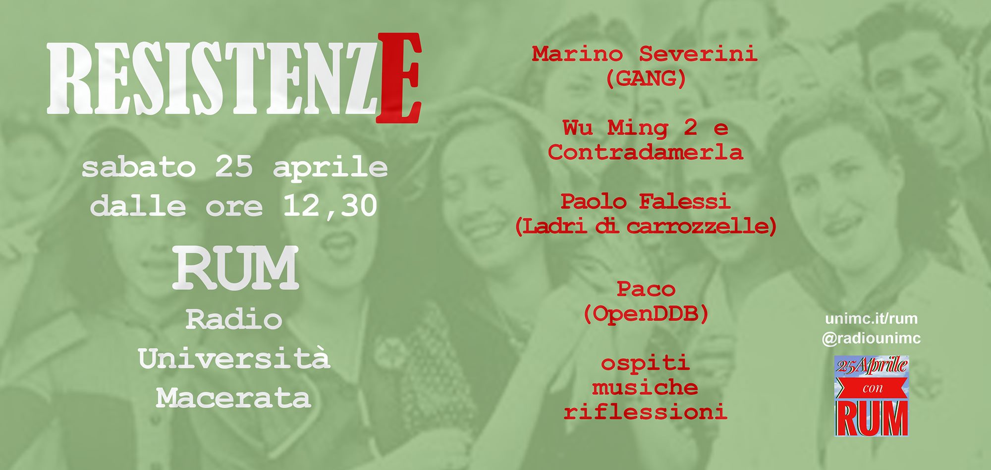 “Resistenze”, il 25 aprile di RUM Radio Università Macerata