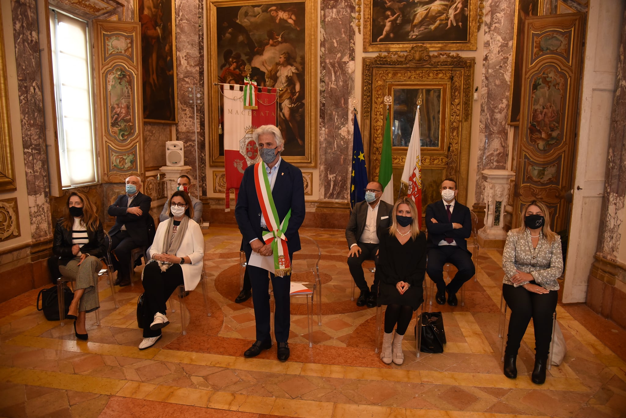 Macerata, presentata la nuova Giunta di Sandro Parcaroli