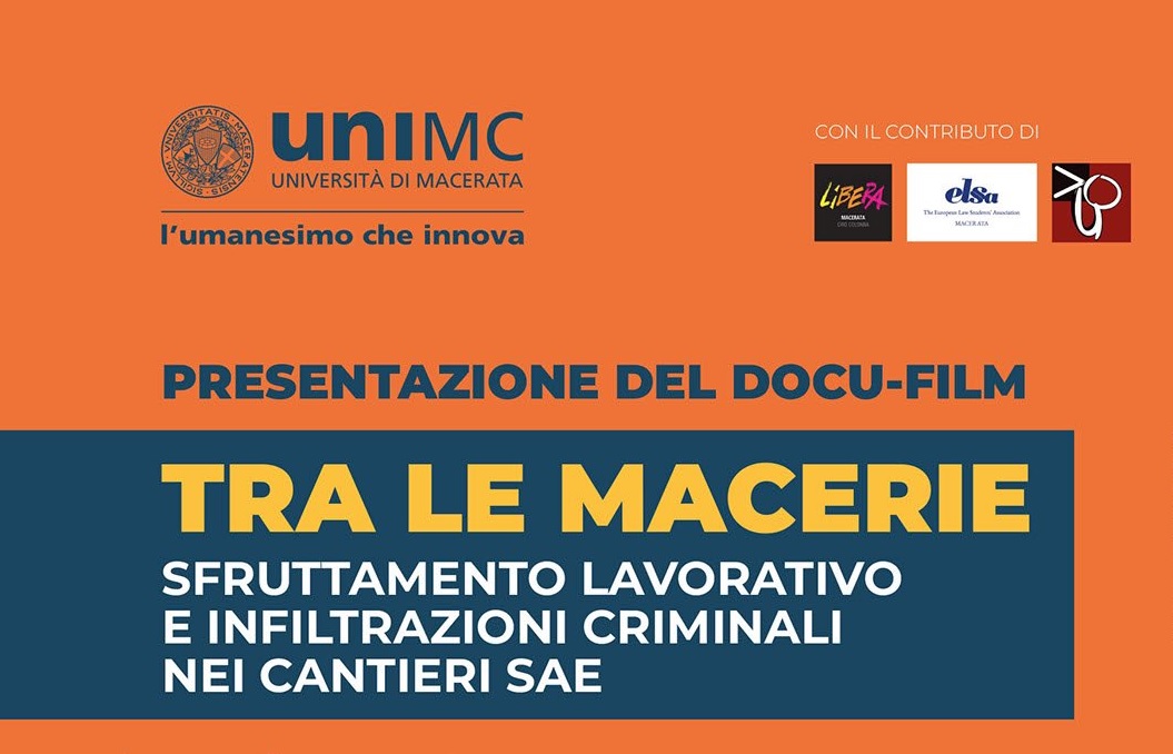 UniMC, caporalato e criminalità nel docufilm “Tra le macerie”