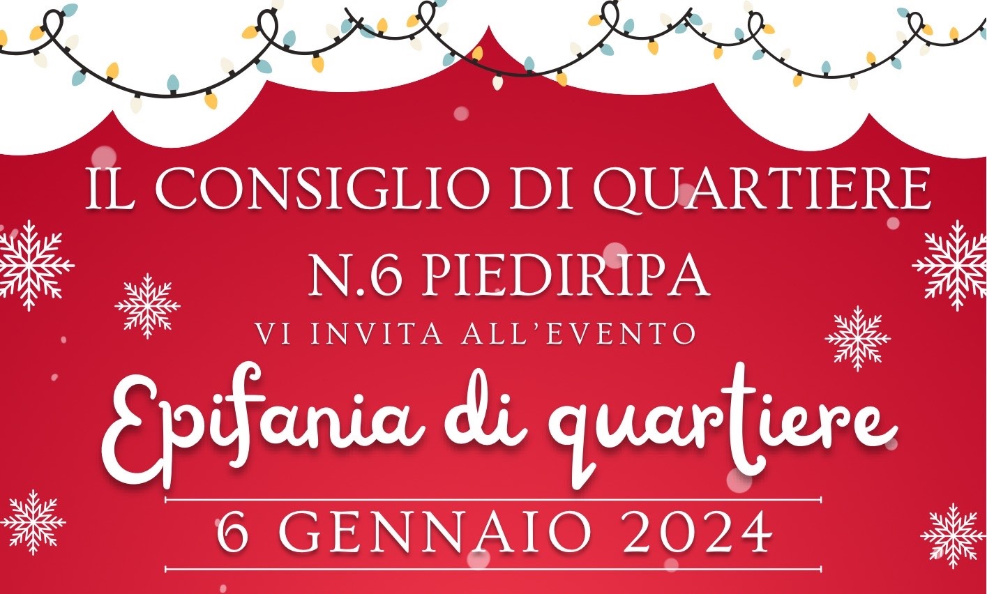 Piediripa, la festa della Befana con il nuovo Consiglio di quartiere