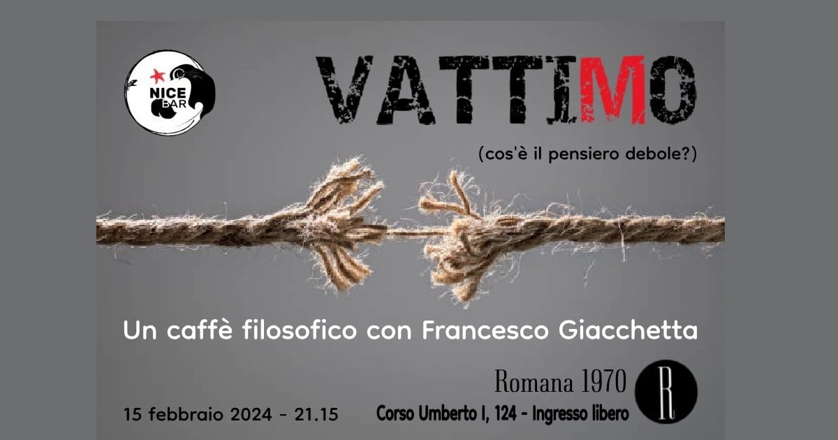Civitanova Marche, al Caffè filosofico si parlerà di Gianni Vattimo