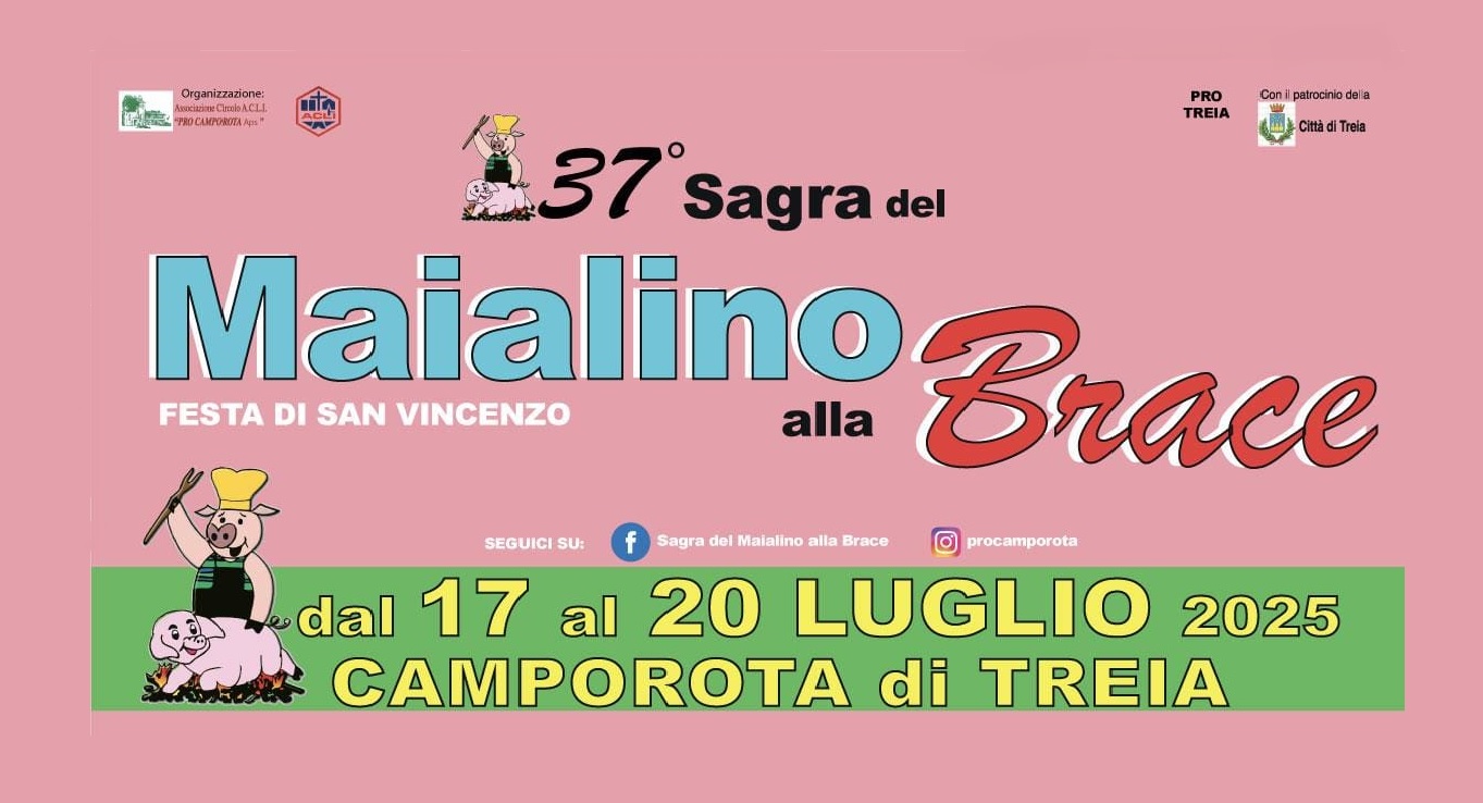 Camporota di Treia, la 37a Sagra del Maialino alla Brace