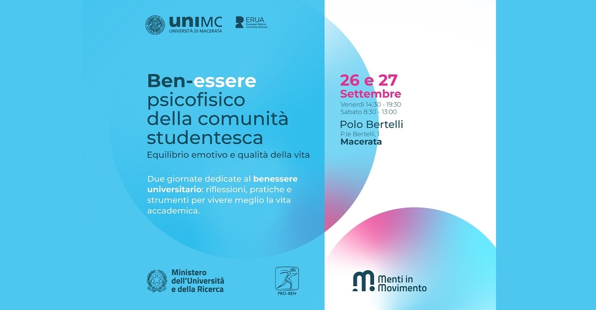 Macerata, convegno UniMC su benessere psicofisico degli studenti