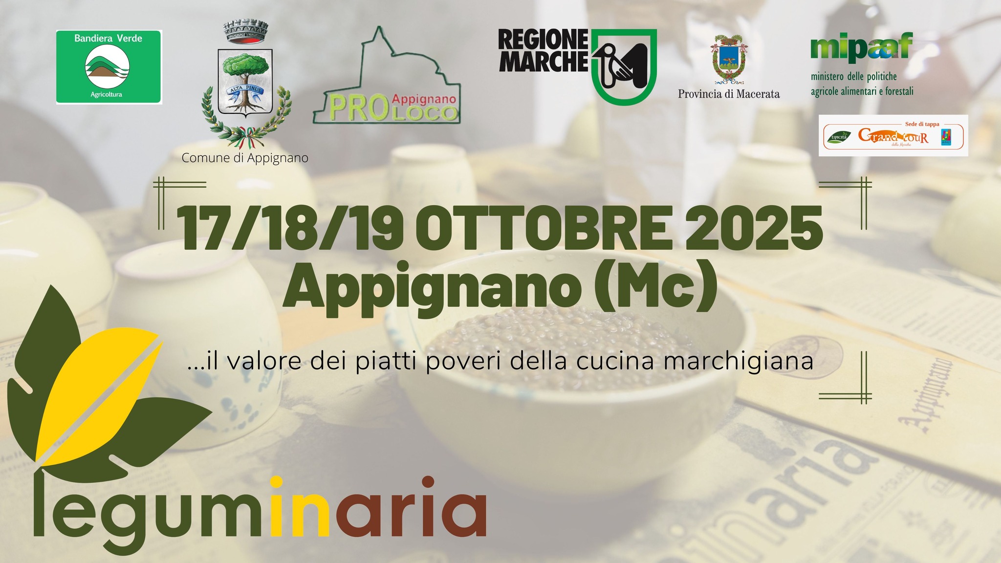 Leguminaria, ad Appignano legumi e ceramica sposano il ciauscolo